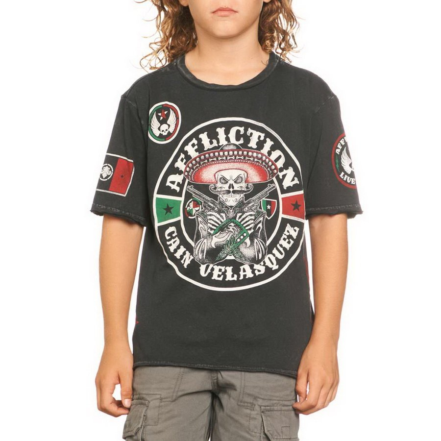 Детская футболка Affliction Cain Velasquez UFC 166 Revolutionary - Black